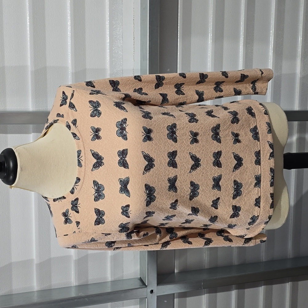Peach  butterfly print sweater shirt‎  from H&M Size Small
